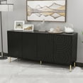 thumbnail image 2 of Dubbin Black folio four-door cream style side cabinet, 2 of 7