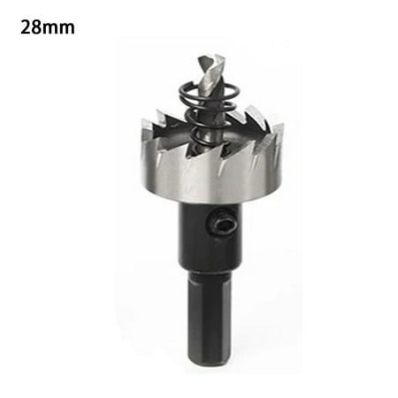 

With Hex Wrench Stainless Steel HSS Tip Drilling Tool Carbide Tip Woodworking Tools Drill Bit HSS Hold Saw Hole Saw Set 28MM