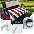 thumbnail image 5 of Golf Cart Seat Covers for 2 Seater,Nautical Anchor Microfiber Cart Seat Towel Blanket,Red Navy Blue White Stripe Geometric Absorbent Breathable Non Slip Bench Seats Protector for Golf Course 51"x31", 5 of 9