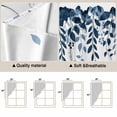thumbnail image 5 of Swag Valance Curtains for Windows, Blue Spring Botanical Light Filtering Kitchen Curtains with Rod Pocket, Weeping Eucalyptus Butterfly Window Treatment Valances for Living Room, 28x36 - 2 PCS, 5 of 9