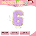 thumbnail image 2 of Uxcell Chenille Number Patches Self-Adhesive Number Patch Appliques Stickers for DIY Clothing Number 6, 2 of 7