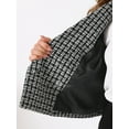 thumbnail image 5 of DARING DIVA Women's Plus Tweed Blazer Jacket Notched Lapel Business Black 4X, 5 of 6