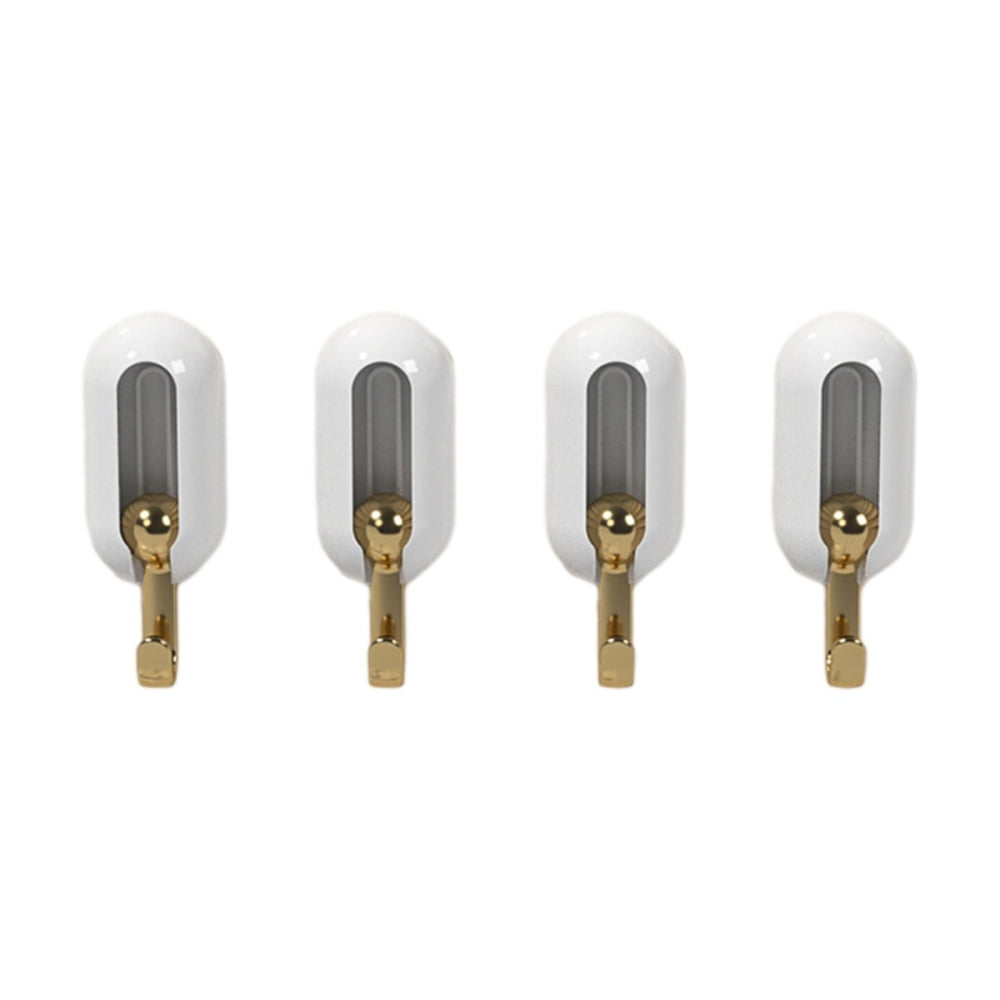 Orlif 4 Pack Stainless Steel Robe Hooks - SUS304, Heavy Duty Wall Mount (Gold)