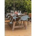 thumbnail image 3 of Outdoor Tablecloth with Umbrella Hole for Patio/Picnic/Party/Camping, Brown Blue Coastal Waterproof Table Cloth Rectangle Table Cover Washable, Summer Beach Sea Turtle Starfish Nautical (60"x 120"), 3 of 8