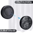 thumbnail image 3 of Rideau Magnétique Poids Rond Aimant Rideau de Douche Poids Rideau de Fenêtre Nappe Pendants pour Arrêter de Souffler (Noir, 6 Paires), 3 of 7