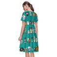 thumbnail image 2 of Bixox Robe d'Été à Manches Courtes pour Femmes Robe Ample Longueur Genou avec Poches-Chiens Dessin Animé, 2 of 7