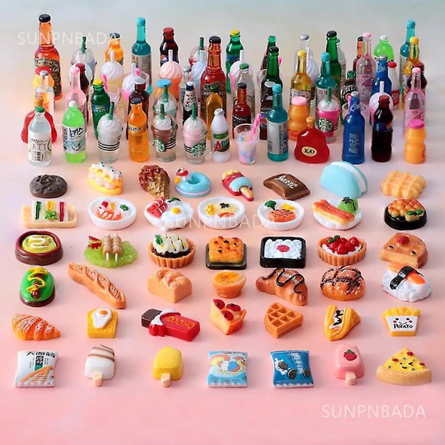 Mini casa de muñecas bonita, comida de supermercado, aperitivos, Mini pastel, bebidas para Barbie, accesorios de cocina Sailing Electrónica