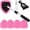 Pink, variant on 7pcs Windshield Cleaner Tool Car Window Cleaning Wash Kit with 4 Reusable Microfiber Pads 1 Spray Bottle and Extendable Handle Auto Glass Wiper Kit,Pink