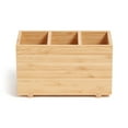 thumbnail image 4 of U Brands Zen Desktop Organizer, 7" x 3.5" x 4.2", Bamboo, Made of Natural Materials, 4 of 9