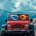 thumbnail image 3 of Binienty Ice and Flame Dragon Car Windshield Sun Shade for Jeep Wrangler TJ JK JKU Sport Foldable Automotive Front Windshield Sun Visor UV Rays Protector Auto Accessories, 3 of 7
