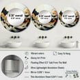 thumbnail image 4 of Designart "Grey Orange Line Art horizon" Abstract Line Round Mirror Wall Decor Modern - Large Grey Round Bathroom Mirror - Round Mirror - 23" x 23", 4 of 6