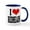 White/Navy Inside, variant on CafePress - I Love Redheads Mug - 11 oz Ceramic Mug - Novelty Coffee Tea Cup