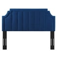 thumbnail image 4 of Modway Alyona Channel Tufted Performance Velvet Twin Headboard in Navy, 4 of 10