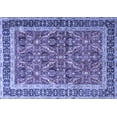 thumbnail image 1 of Ahgly Company Machine Washable Indoor Rectangle Persian Blue Traditional Area Rugs, 4' x 6', 1 of 4