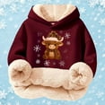 thumbnail image 5 of Girl's Bear Graphic Hoodies Cartoon Long Sleeve Hooded Sweatshirt Cute Pullovers Tops RD2 7 Y-8 Y, 5 of 5