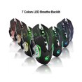 thumbnail image 2 of Rechargeable LED Backlit Mute Ergonomic Gaming Wireless Mouse with USB Receiver - Black, 2 of 5