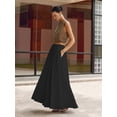 thumbnail image 4 of Women'S High Waist Casual Versatile Flowy Maxi Skirt Elegant Summer Boho Chic Midi Long Skirt, 4 of 8