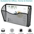 thumbnail image 3 of Casewin Wall Folder File Letter Pocket Holder (3 Pack) Metal Mesh Desk Hanging Basket Box Bin Mail A4 Size Paper Document Organizer, Storage Rack Single Slot Wall Mount for Office School Home - Black, 3 of 7