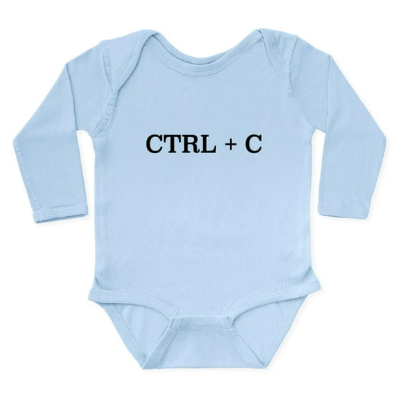 CafePress - CTRL C Body Suit - Long Sleeve Cotton Baby Bodysuit