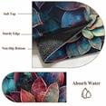 thumbnail image 6 of 6'x9' Area Rugs, Teal Red Ombre Indoor Outdoor Area Rug for Living Room Bedroom, Abstract Art Botanical Washable Bathroom Rugs Kitchen Floor Carpet Mats Home Decor Aesthetic, 6 of 8