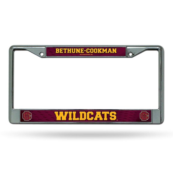 Bethune Cookman Wildcats Chrome Metal License Plate Frame