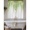 thumbnail image 4 of Green Living Room Curtains 2 Panel, Summer Botanical Leaves Watercolor Cafe Window Treatment, Extra Long Farmhouse Bedroom Bathroom Kitchen Curtains Drapes 104"x72", 4 of 6