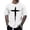 White, variant on Men's Quick-Dry Cross Graphic T-Shirt with Short Sleeve, 4-Way Stretch Athletic Workout Tee, Polyester-Spandex Fabric Yellow
