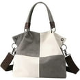 thumbnail image 1 of LHSHID Large Hobo Bag Tote Bag Women Canvas Chic Shoulder Bag Crossbody Bag Handbag, 1 of 7