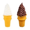 thumbnail image 1 of MasteelfCA 2Pcs Lifelike Ice Cream Modeling Figurine Lovely Ice Cream Cone Prop Fake Ice Cream Display Prop, 1 of 8