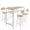White and Oak, variant on Gzxs Bar Table and Chairs Set for 4, 5 Pieces Rectangular Bar Table with 4 Bar Stools, Counter Height Breakfast Table Set for Kitchen, Restaurant (White and Oak)
