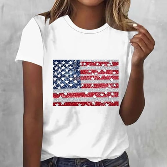 MAIHAN 250 Years America Shirt Women Patriotic T-Shirt 250 Years Independence Tee Womens Summer Tops Casual Short Sleeve Tee Tops