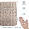 thumbnail image 2 of Boho Vintage 36x78 Inches Waterproof Shower Curtain, Tribal Style Flowers Bath Curtain Set with 12 Hooks Washable Shower Curtains for Bathroom Bathtub Decor, 2 of 9