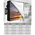 thumbnail image 2 of Independence Day Outdoor TV Cover 52 to 55 Inch Weatherproof, Gnomes Eucalyptus Leaf Farm Wood Plank 600D Oxford TV Covers with Waterproof Zipper, Outside Flat TV Screen Protector 52"Wx19"Hx4.5"D, 2 of 7