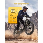 Jasion Thunder Pro ST Electric Bike for Adults, 2000W Peak Motor 40Mph 52V 20Ah Removable Battery, 26 x 4 Fat Tire E-Mountain Bicycle, APP Control Bluetooth, UL2849