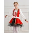 thumbnail image 3 of Sywiyi Costume Oktoberfest pour Filles Robe Traditionnelle Allemande Bavarois Dirndl Robe de Fête Dansante Rouge 6, 3 of 7