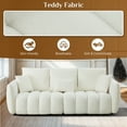thumbnail image 5 of Wiilayok 81" Teddy Cloud Sofa Couch, Cozy Modern 3 Seater Couch with 3 Pillows, Oversized Loveseat for Living Room Apartment Office,Beige, 5 of 7