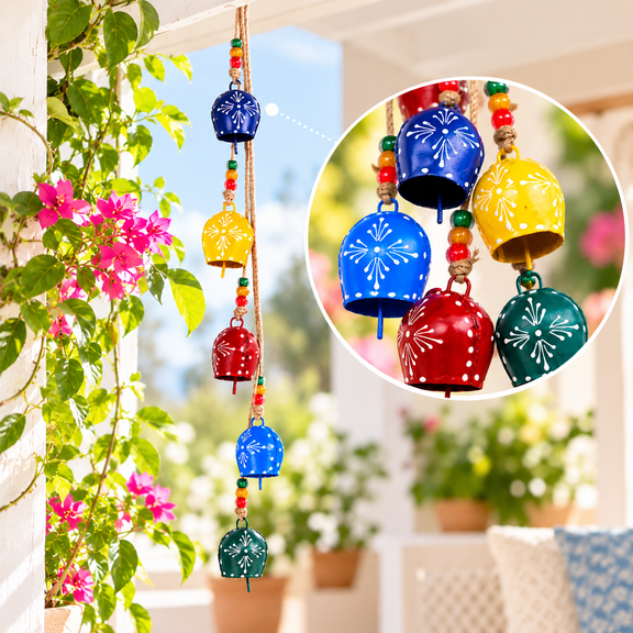 Vivanta 32 inch Wind Chime for outside - Hanging Metal Bells, Vintage Christmas Decorations, Indoor Outdoor Garden Decor