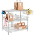 thumbnail image 4 of Global Industrial TG24723C 34 x 72 x 24 in. Nexel Chrome To Go Rack with 3 Wire Shelves, Dividers & Ledges, 4 of 4