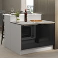 thumbnail image 1 of Isla de Cocina con Encimera y Mostrador Madesa Lux 120cm BN, 1 of 5