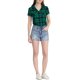 thumbnail image 2 of CAMISAS DE CUADROS PARA MUJER INSPIRE CHIC, CUELLO DE PUNTO, BLUSAS DE BOTONES TAMAÑO S AZUL VERDE, 2 of 6