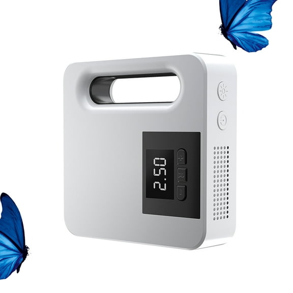 Worgeous  12 V Car Air Pump Compressor Small for Inflatables Automotive Portable Compressors White