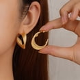 thumbnail image 5 of Light luxury fashion geometric circle earrings, ultimate luxury, simple and fashionable, perfect for all kinds of clothing collocation, suitable for daily commuting, 5 of 5