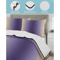 thumbnail image 4 of Quilts Twin XL Size, Dark Purple Khaki Ombre Soft Comforter Bedding Set for Bed, Modern Abstract Art Gradient Lightweight Quilted Bedspread with Pillow Cover(2 Pieces) for All Season, 68x98 Inch, 4 of 6