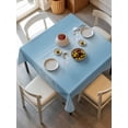 thumbnail image 6 of Blue Ombre Table Cloth, Modern Abstract Art Farmhouse Gradient Waterproof Tablecloth for Square Tables, Reusable Washable Fabric Table Cover for Restaurant Kitchen Dining Tables 60"x60", 6 of 6