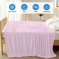 thumbnail image 4 of Pure Pink Cooling Blanket, Lightweight Breathable Summer Throw Blanket with Double Sided Cold Effect, Simple Solid Color Picnic Beach Blankets Bed Sheet for Hot Sleepers 40"x60", 4 of 8