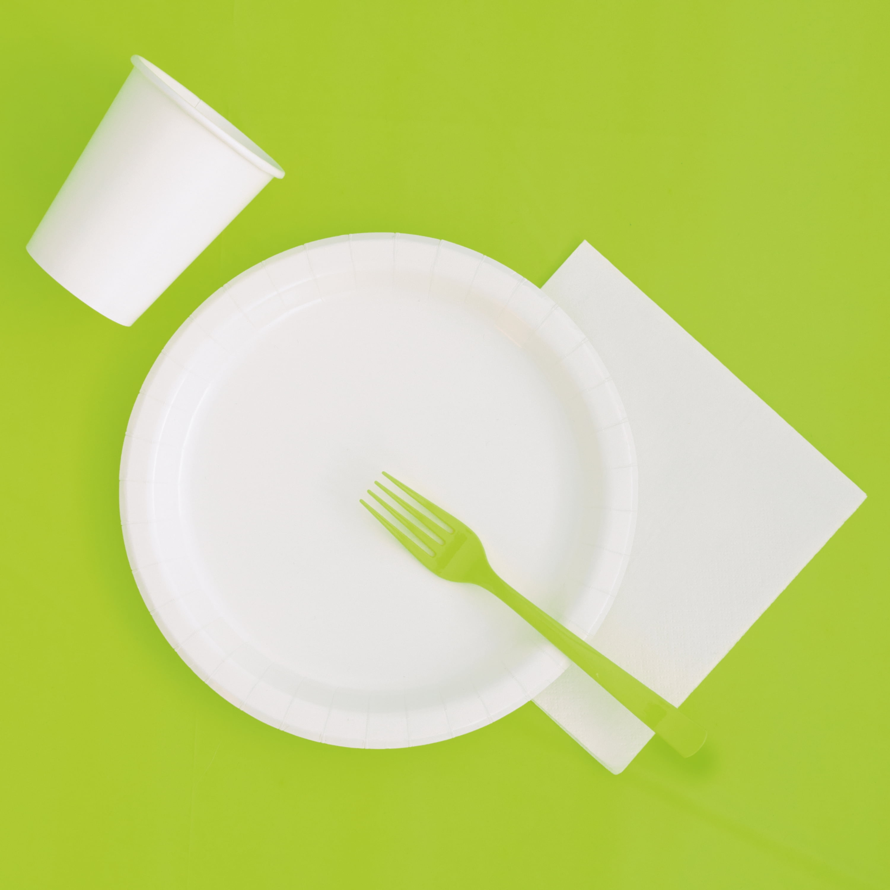 84" Round Plastic Solid Print Neon Green Tablecloths, 2 Count, by Way To Celebrate
