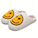 thumbnail image 4 of Zapatillas Kawaii con patrón de cara de sonrisa relámpago, lindos zapatos forrados de felpa, cómodas zapatillas de interior para el hogar, 4 of 4