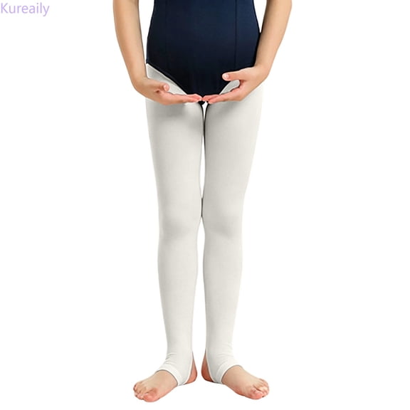 Kureaily Toddler Girls Tights Baby Dance Stockings Soft Stretchy Socks For Ballet Practice ,little girls school uniform tights Size L ,Beige