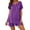 Dark Purple, variant on Hibeli Womens Summer Pajama Sets 2 Piece Cozy Short Sleeve Lounge Soft Sleepwear Set