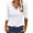 White, variant on Long Sleeve Women's V-neck Slim T-shirt Color Block Casual Tops